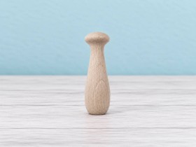 Perchín seta de madera 6xØ2 cm. c/taladro Ref.133
