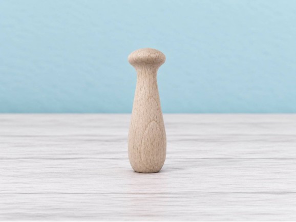 Perchín seta de madera 6xØ2 cm. c/taladro Ref.133