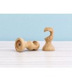 Open pine wood bracket for Ø20 mm rod Ref.455