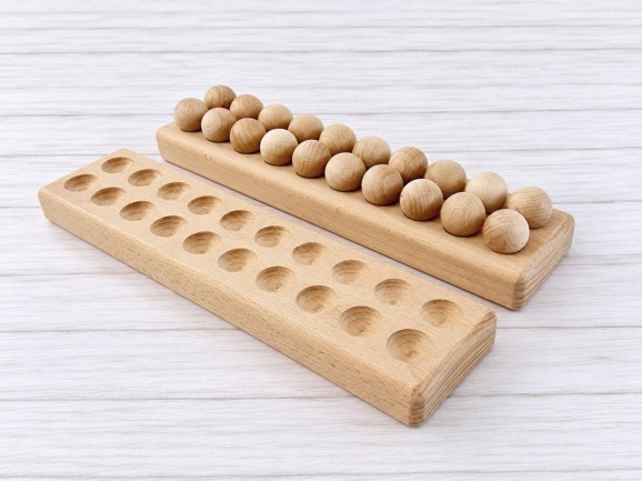 Tablero de madera para bolas Ø20 mm.Ref.MO196