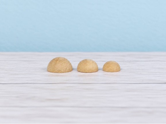 Half Balls Mini beech wood 3 measures Ref.CCDV88
