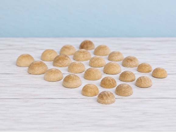 Half Balls Mini beech wood 3 measures Ref.CCDV88
