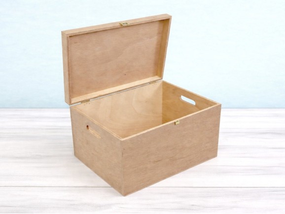 Large wooden box 39x29x24 cm. with handles Ref.P50C52