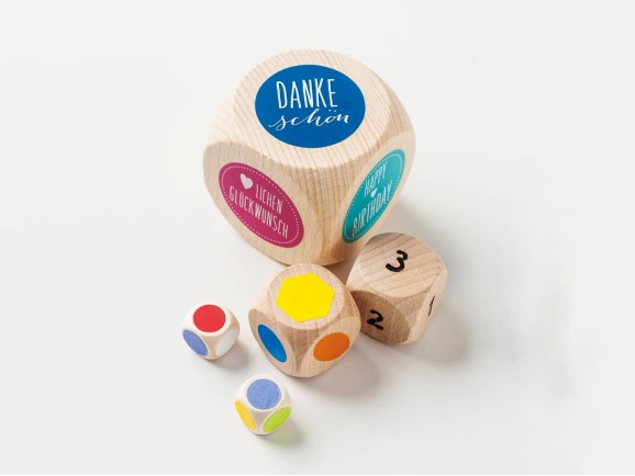 Wooden dice 3x3 cm. Ref.OP807587
