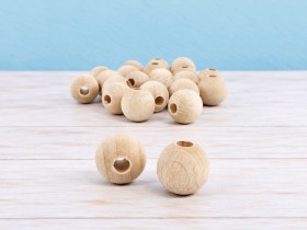 Wooden balls Ø16 mm.c/T.5 mm. Ref.16T5