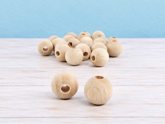 Bola de madera Ø16 mm.c/T.5 mm. Ref.16T5