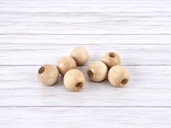Wooden ball Ø20 mm. c/T.8x10 mm. Ref.20T8x10