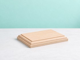 Rectangular wooden base 12x8x2 cm. Ref.2543