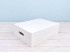 White wooden crate 40x30x13 with handles Ref.DRSD140L