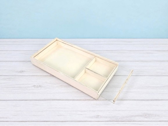 Wooden photo box 13x18 with divider and frame Ref.P1454MS1M