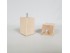 Beech wood leg square beech 8x5x5 cm. Ref.ST855