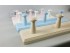 White coat rack wall 3 knobs ABC Ref.851