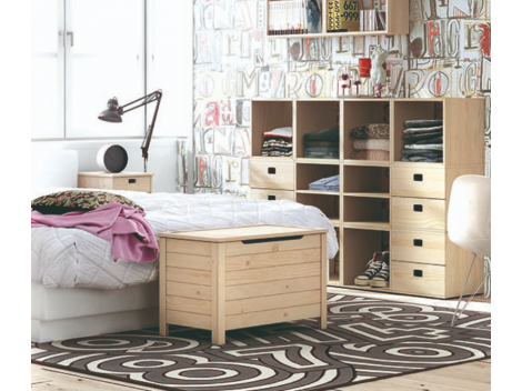 Baúl de madera de 70 cm. Ref.2303