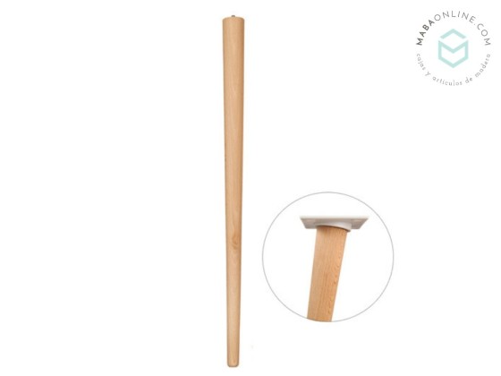 Tapered wooden leg, 73 cm long Ref.ST73