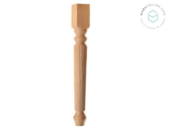 Fluted wooden leg L75x9x9 cm. Ref.ST145R