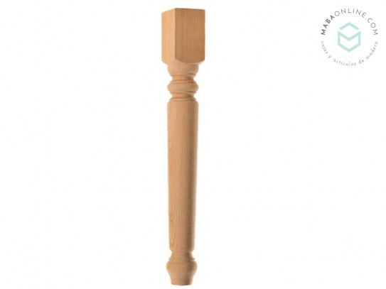 Smooth wooden leg L75x9x9cm. Ref.ST145L