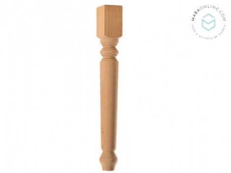 Pata de madera lisa L75x9x9cm. Ref.ST145L