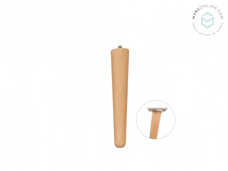 Tapered wooden leg, 21 cm long Ref.ST21