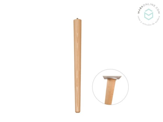Pata de madera cónica L45 cm. Ref.ST45