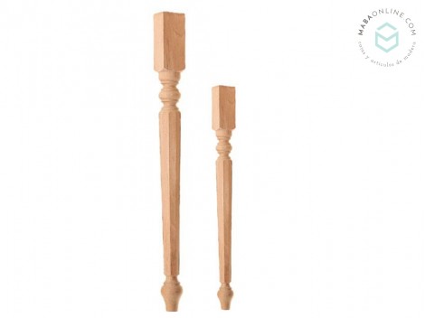 Wooden leg with a facing, 2 sizes L46 and L75 Ref.ST142C
