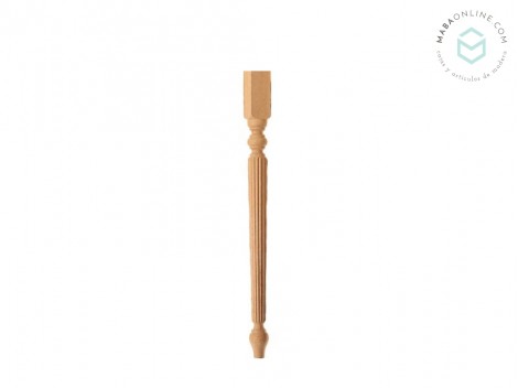 Pata de madera estriada 2 medidas L46 y L75 cm. Ref.ST142R