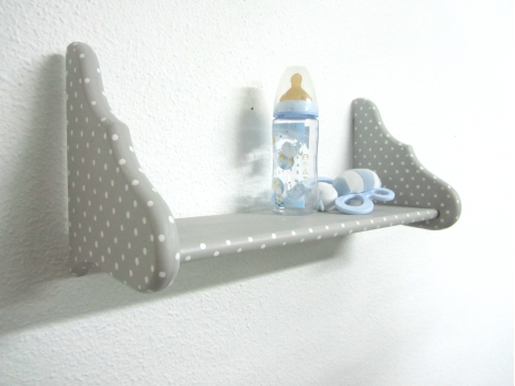 Grey shelf w/polka dots REF.3014
