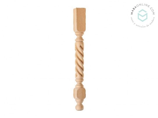 Pata de madera salomónica L46 Ref.ST150
