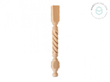 Pata de madera salomónica L46 Ref.ST150