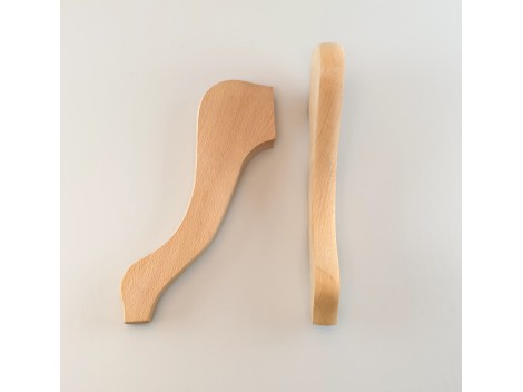 Flat chipendale leg with two holes L26 Ref. 156