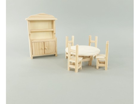 Mobiliario miniatura de madera para casa de muñecas Ref.AR07571