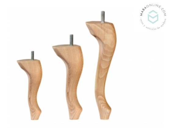 Small Chippendale wooden leg, 3 sizes Ref.ST251