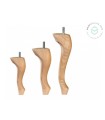 Small Chippendale wooden leg, 3 sizes Ref.ST251