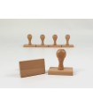 Base de madera para sellos redondo y rectangular Ref.PBC1