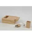 Pack PenDrive Cristal + Caja Natural P1002 Ref.Pack1002CH5