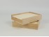 Pine wood box 20x15x3.5 cm. with sliding sid Ref.PC6P7B