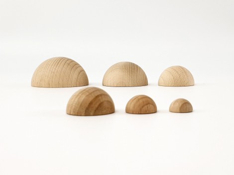 Medias Bolas de madera haya Ref.OP1093