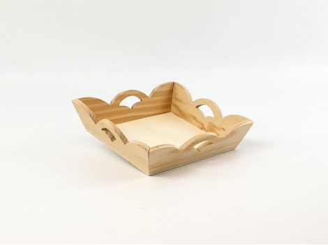 Bandeja de madera ondulada 2 medidas Ref.P1195