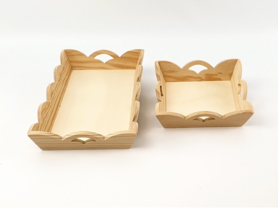 BanCorrugated wooden trays Ref.P1195