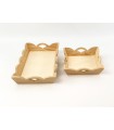 Wavy wood tray 2 sizes Ref.P1195