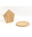 Pine circle and pentagon wooden board Ref.P3742