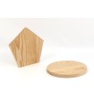 Tablas de madera pino círculo y pentágono Ref.P3742