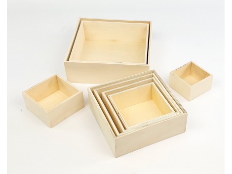 Matryoshka wooden boxes 8 units. without lid Ref.P1454CT8