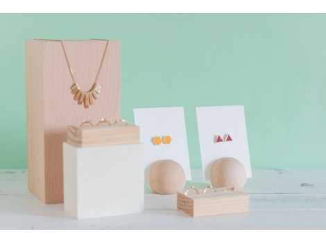 Taco madera de haya natural 20x10x10 cm. Ref.P7894