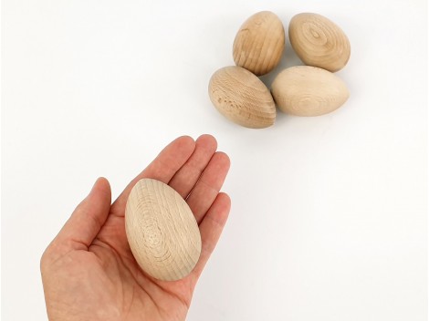 Wooden egg Ø4x6.5 cm. Ref CCU10