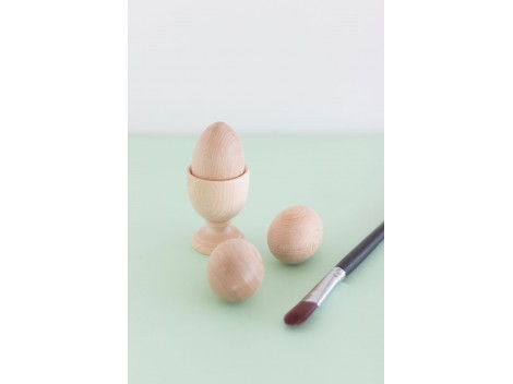 Huevera de madera natural Ref.