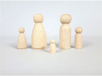 Muñecos familia de madera Ref.PegDolls 
