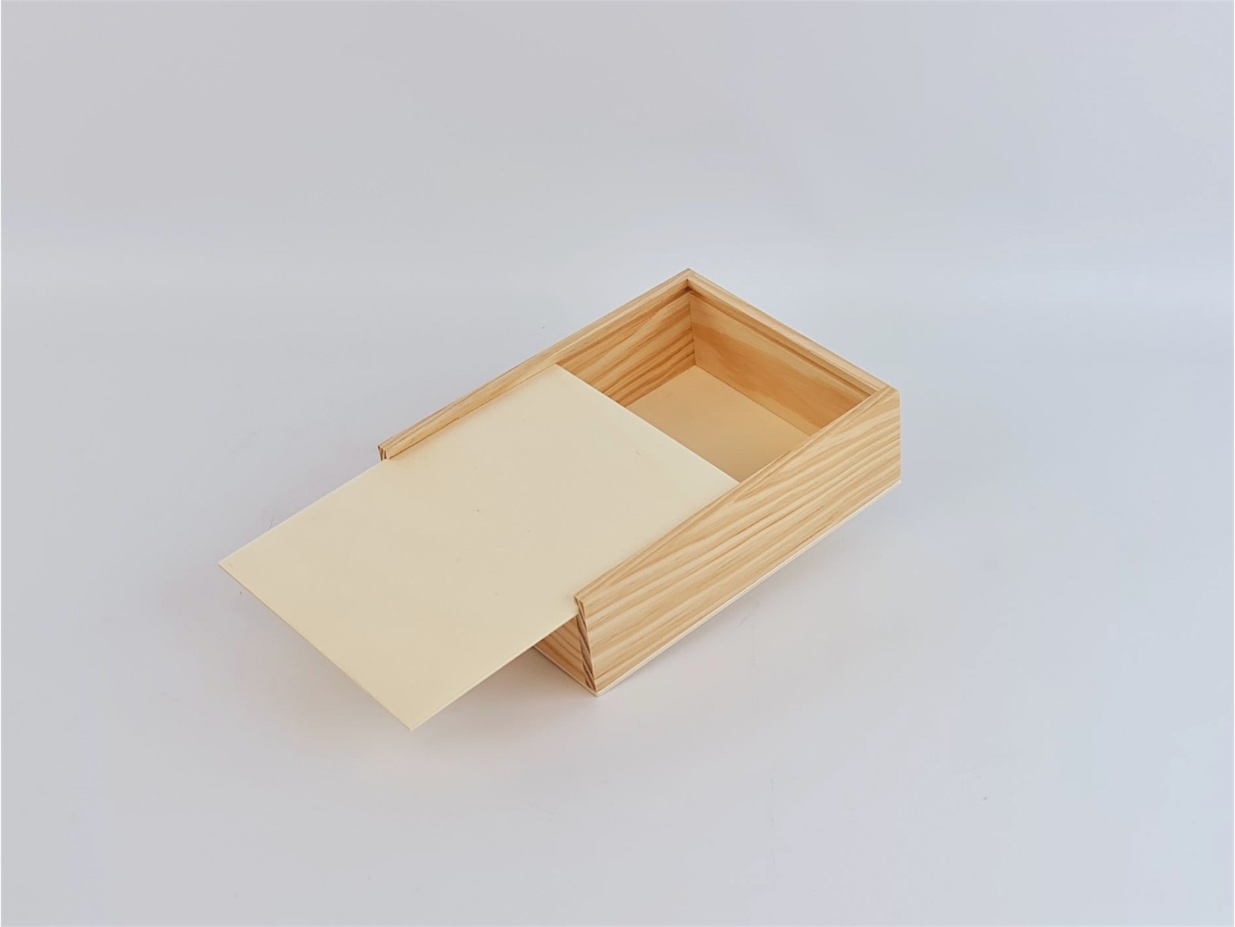 Caja de madera pino 22x17x6 cm. c/tapa corredera Ref.PC6P71 - Mabaonline