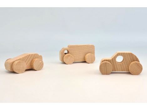 Coches de madera minis 3 uds. Ref.CCJD81