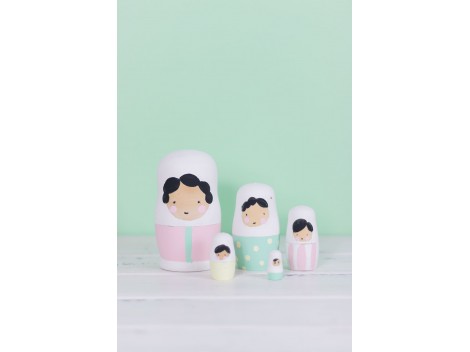 Set 5 unpainted Matryoshka dolls Ref.OP63772