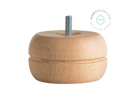 Pata redonda plana para sofá L5 cm. Ref.ST88